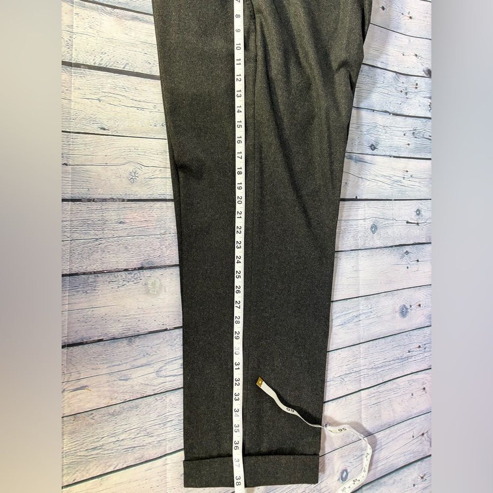 Ralph Lauren Collection Purple Label Gray Wool Flannel Cuffed Dress Pants 40 - Picture 12 of 13